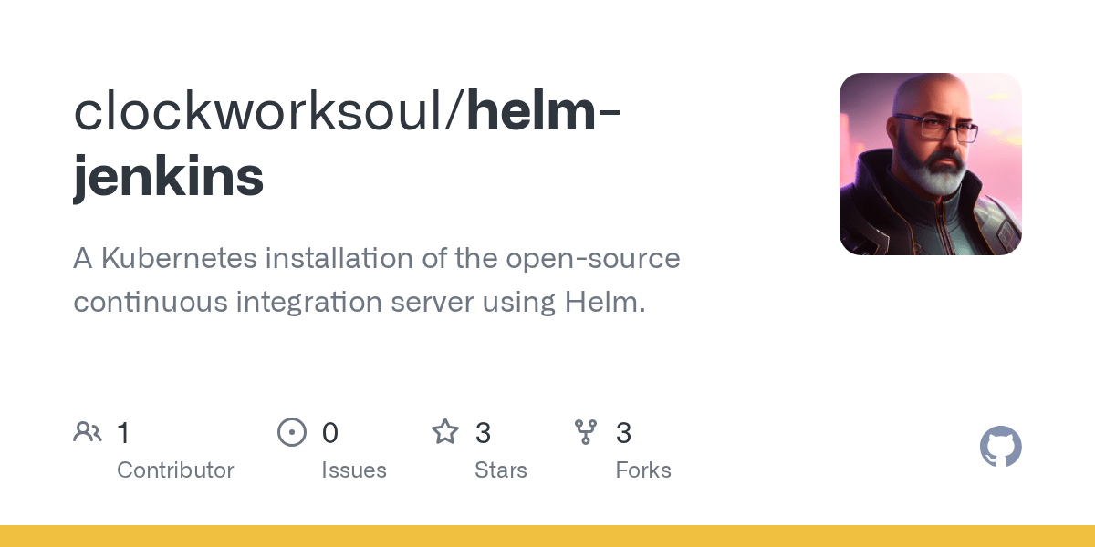 GitHub clockworksoul/helmjenkins A installation of the
