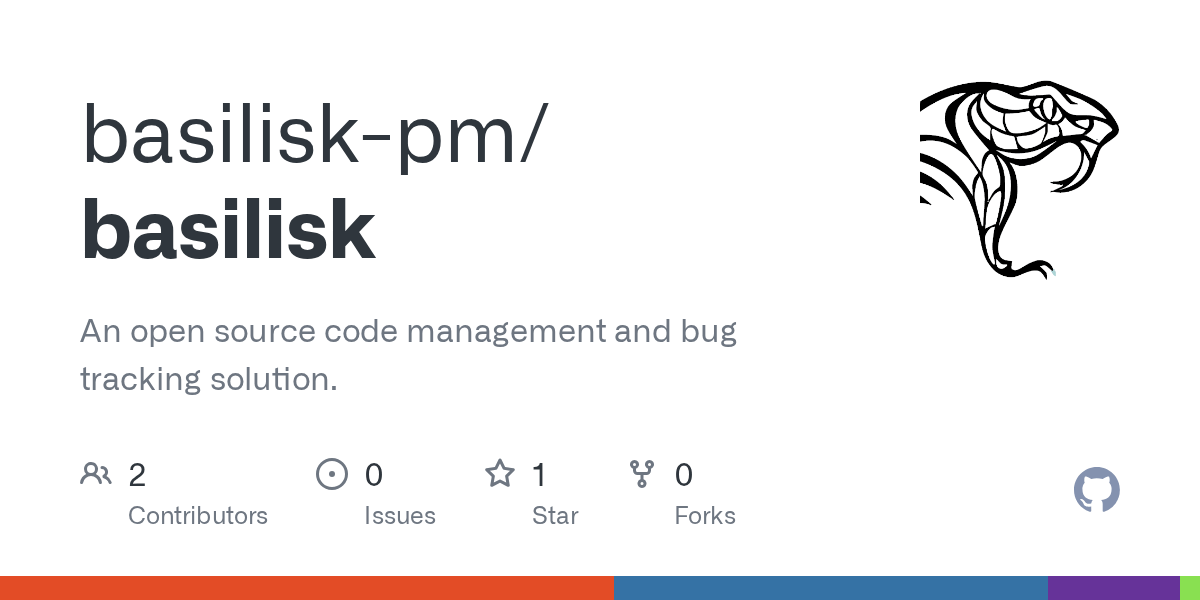 GitHub basiliskpm/basilisk An open source code management and bug