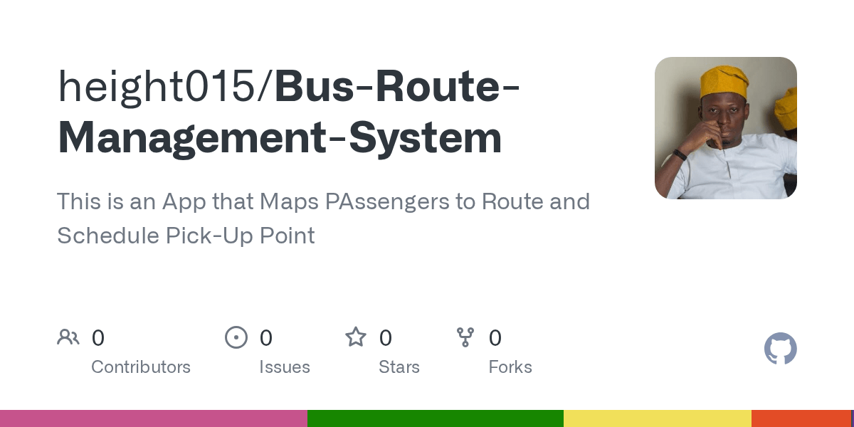 GitHub height015/BusRouteManagementSystem This is an App that