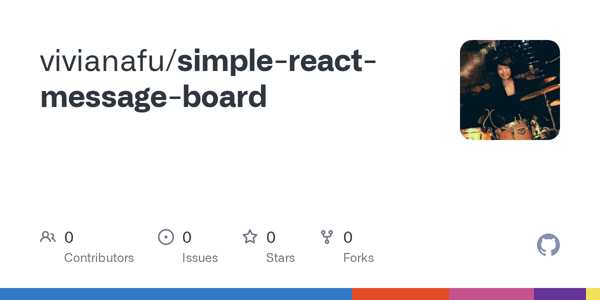GitHub vivianafu/simplereactmessageboard