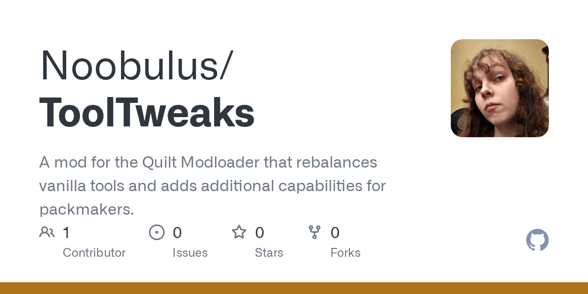 GitHub Noobulus/ToolTweaks A mod for the Quilt Modloader that