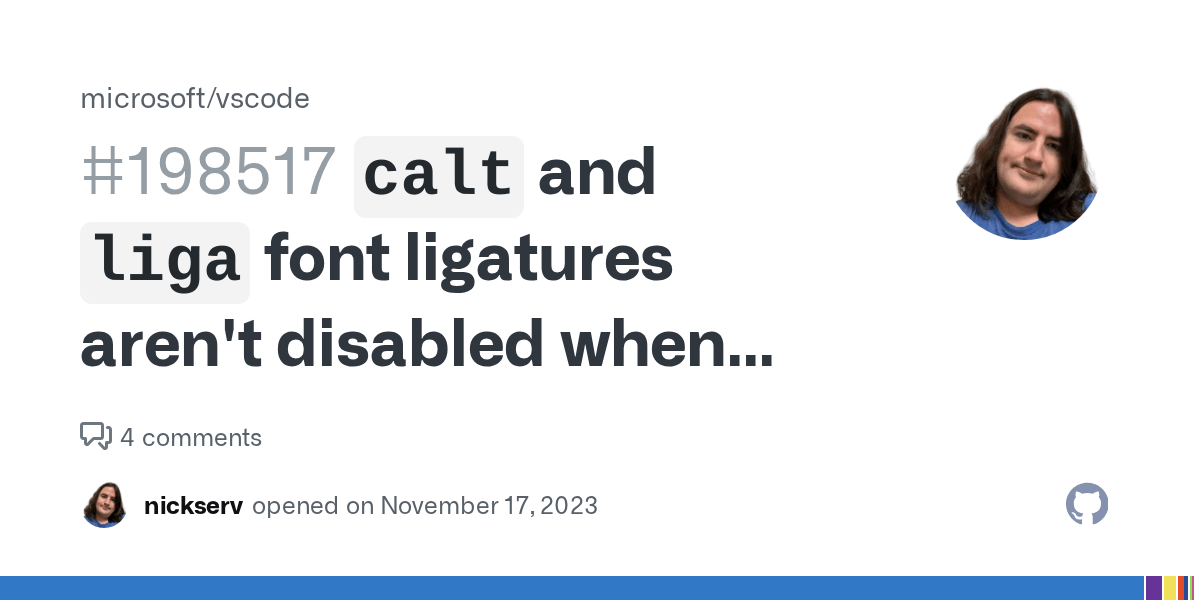 `calt` and `liga` font ligatures aren't disabled when passing a string