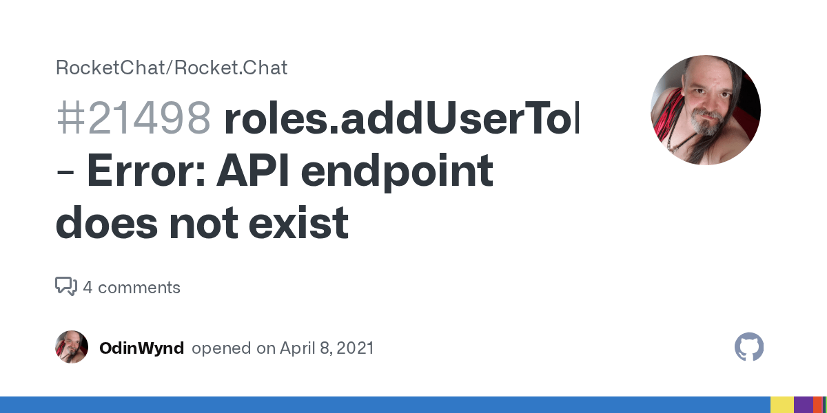 roles.addUserToRole Error API endpoint does not exist · Issue 21498