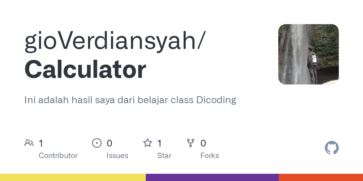 GitHub gioVerdiansyah/Calculator Ini adalah hasil saya dari belajar