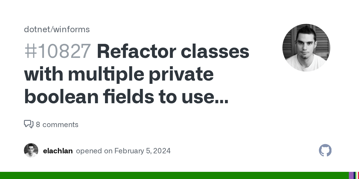 Refactor classes with multiple private boolean fields to use flags enum