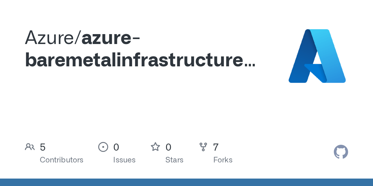 GitHub Azure/azurebaremetalinfrastructurecliextension