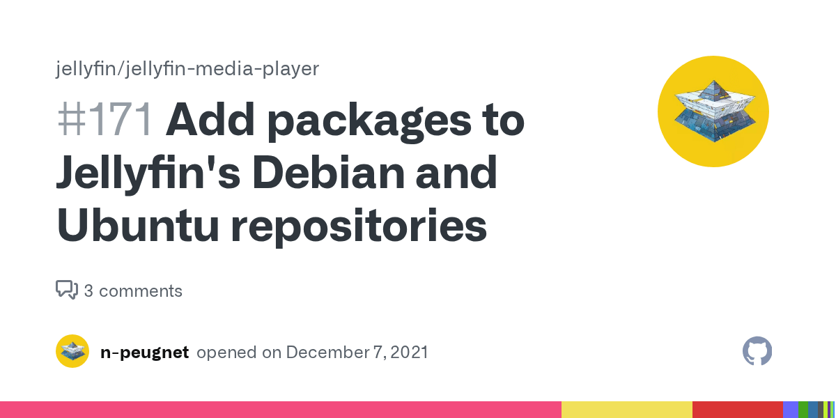Add packages to Jellyfin's Debian and Ubuntu repositories · Issue 171