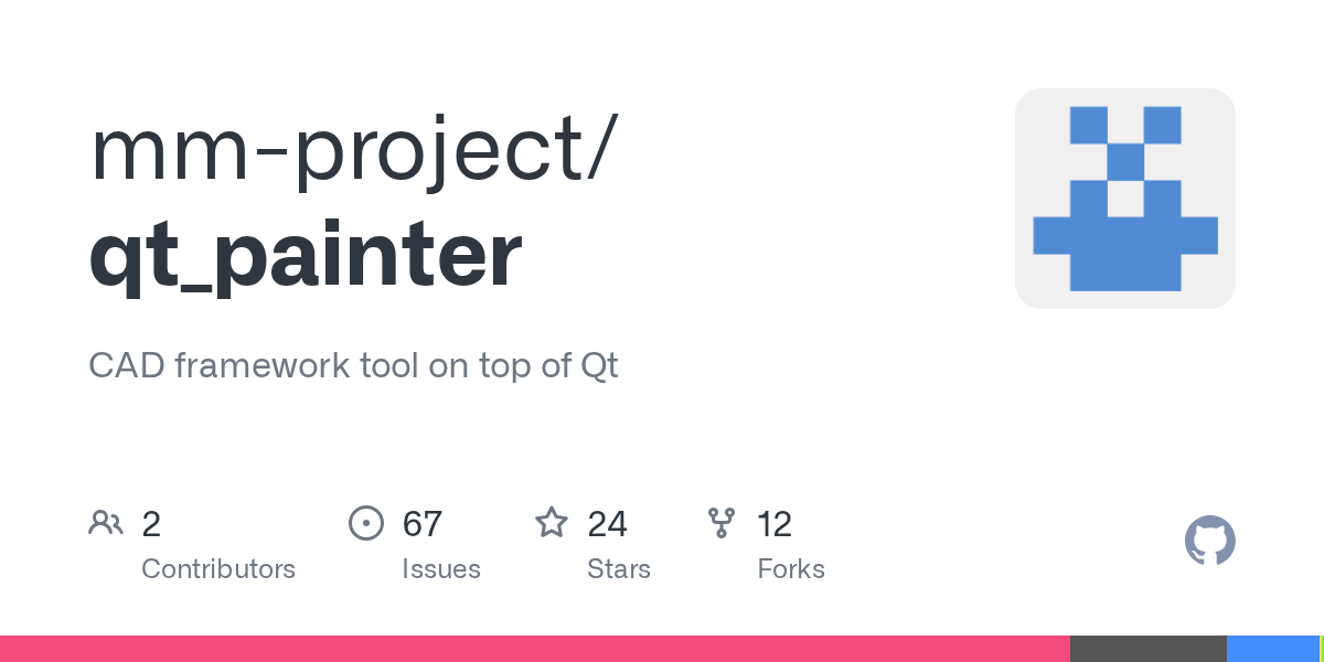 GitHub mmproject/qt_painter CAD framework tool on top of Qt