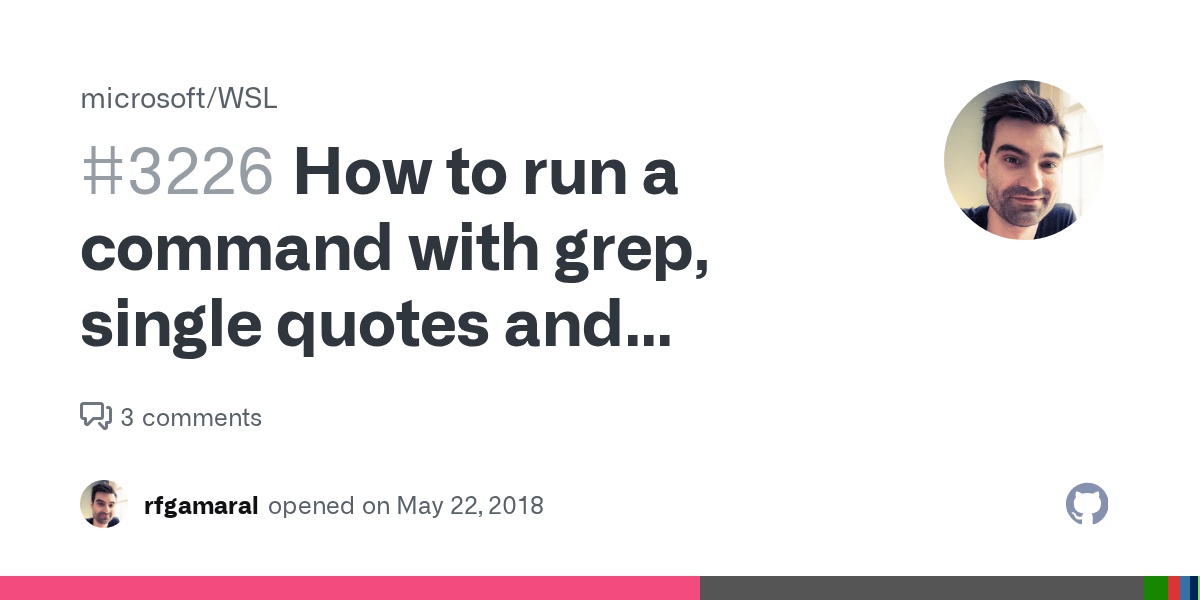 How to run a command with grep, single quotes and double quotes with