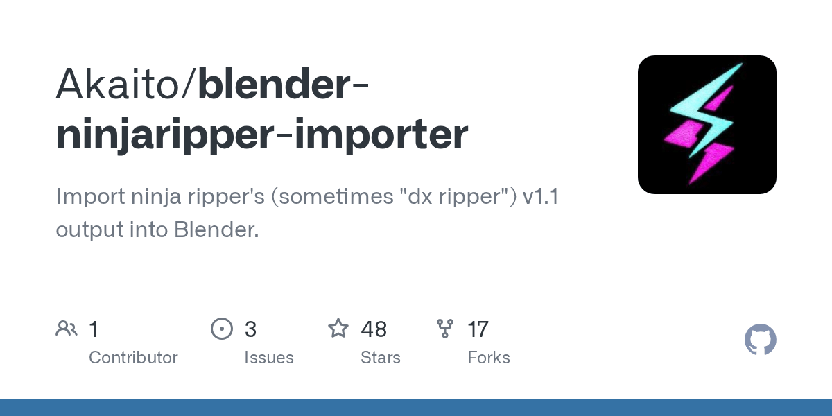 GitHub Akaito/blenderninjaripperimporter Import ninja ripper's
