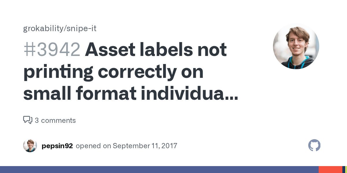 Asset labels not printing correctly on small format individual labels