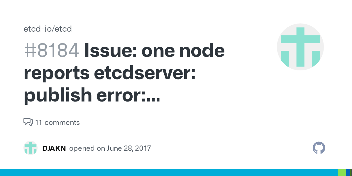Issue one node reports etcdserver publish error etcdserver request