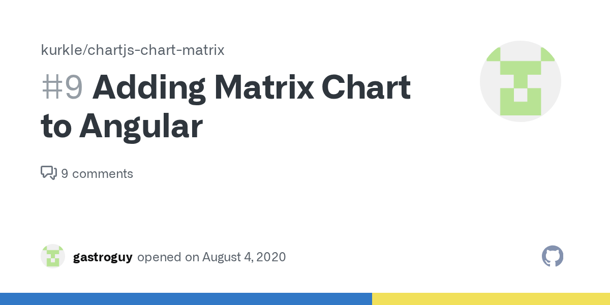 Adding Matrix Chart to Angular · Issue 9 · kurkle/chartjschartmatrix · GitHub