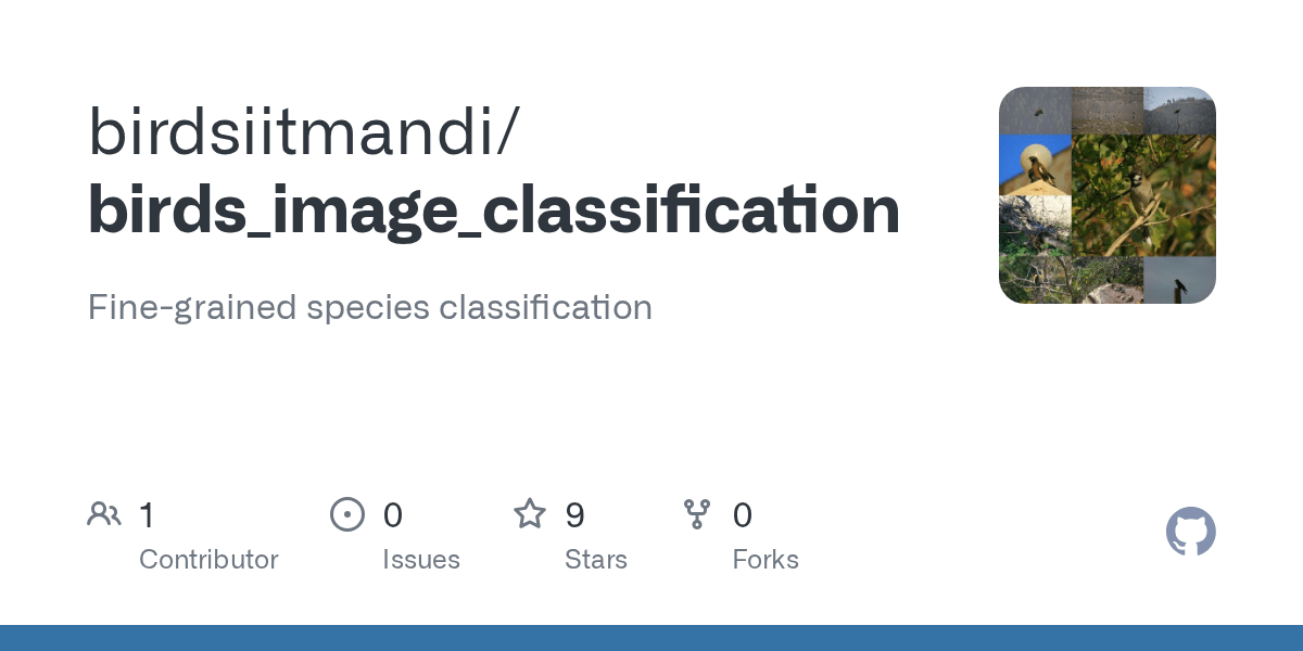 GitHub birdsiitmandi/birds_image_classification Finegrained species