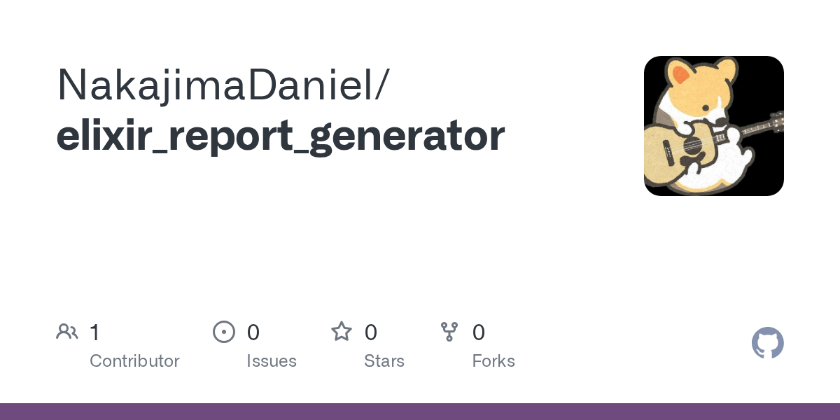 GitHub NakajimaDaniel/elixir_report_generator