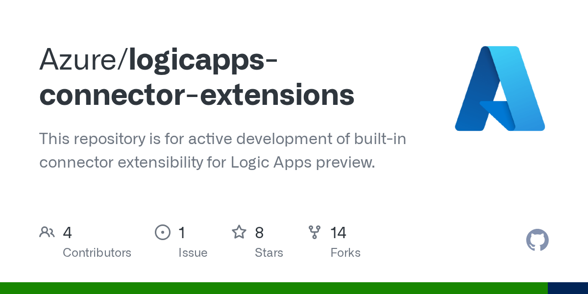 GitHub Azure/logicappsconnectorextensions This repository is for