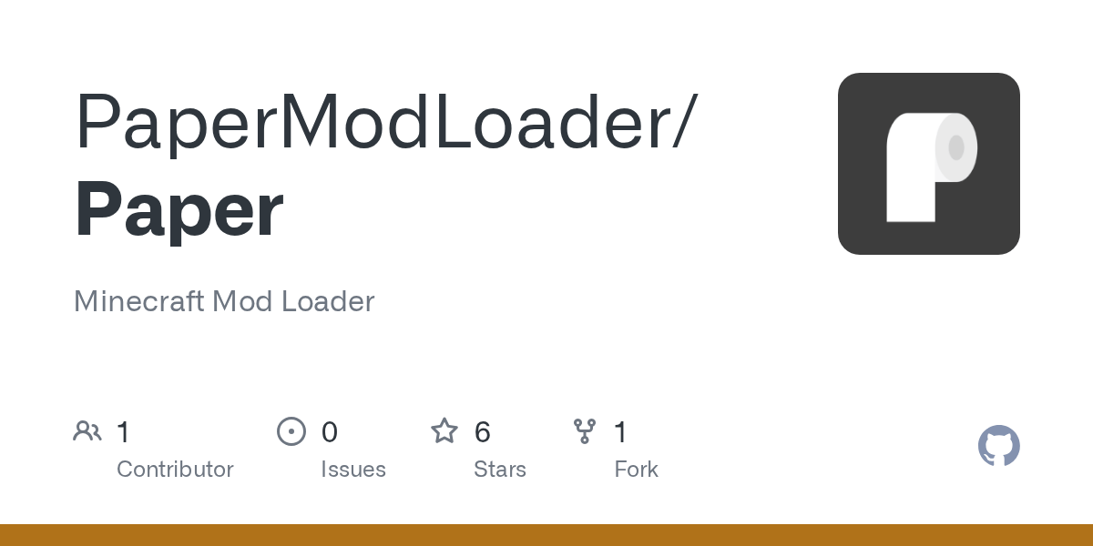 GitHub PaperModLoader/Paper Minecraft Mod Loader