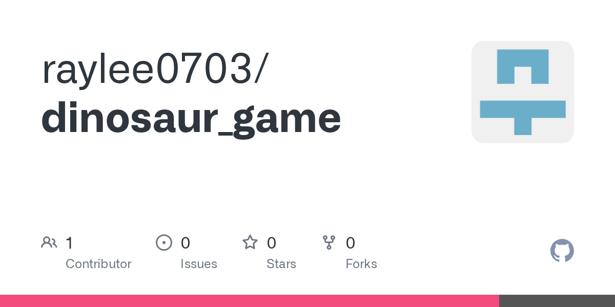 GitHub raylee0703/dinosaur_game