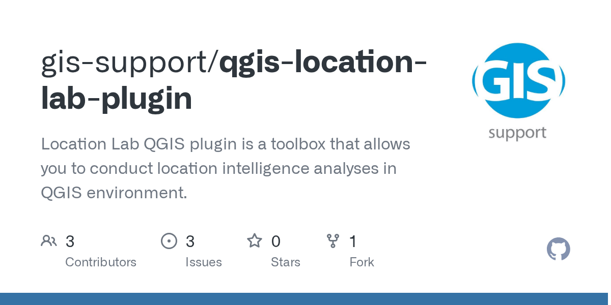 GitHub gissupport/qgislocationlabplugin Location Lab QGIS plugin is a toolbox that allows