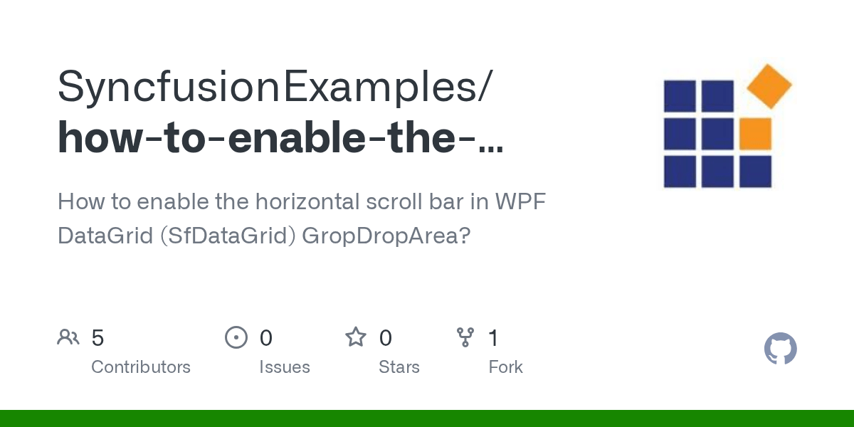 GitHub SyncfusionExamples/howtoenablethehorizontalscrollbarin