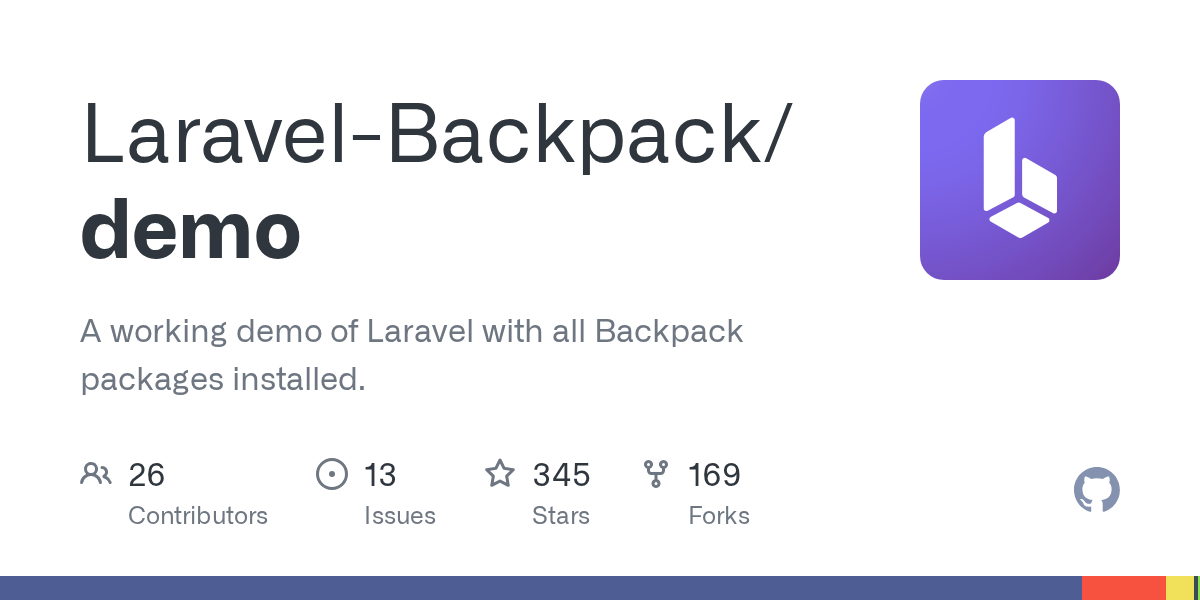 GitHub LaravelBackpack/demo A working demo of Laravel with all