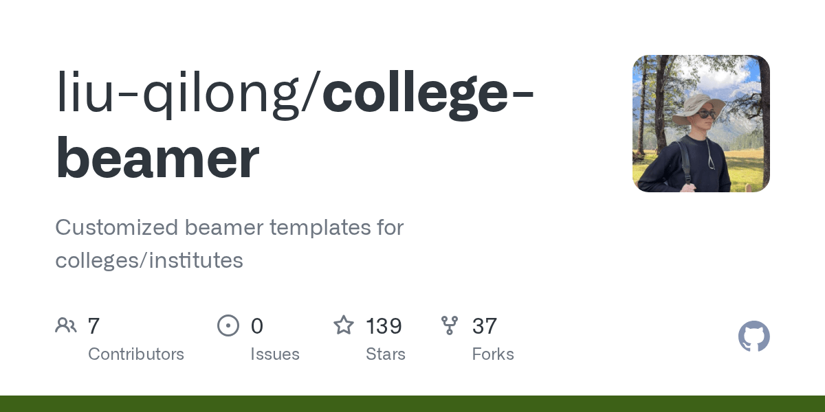 GitHub TOBKNPOB/BeamerLaTeXThemes Customized beamer templates