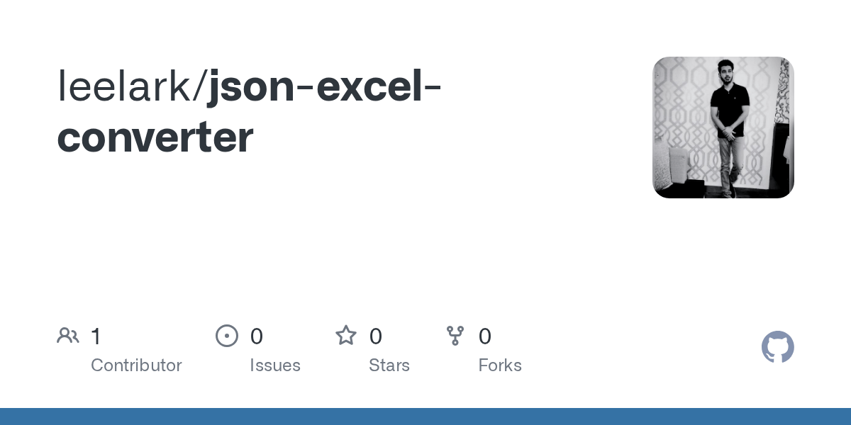 GitHub leelark/jsonexcelconverter