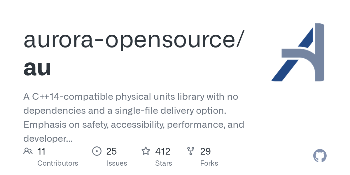 GitHub auroraopensource/au A physical units