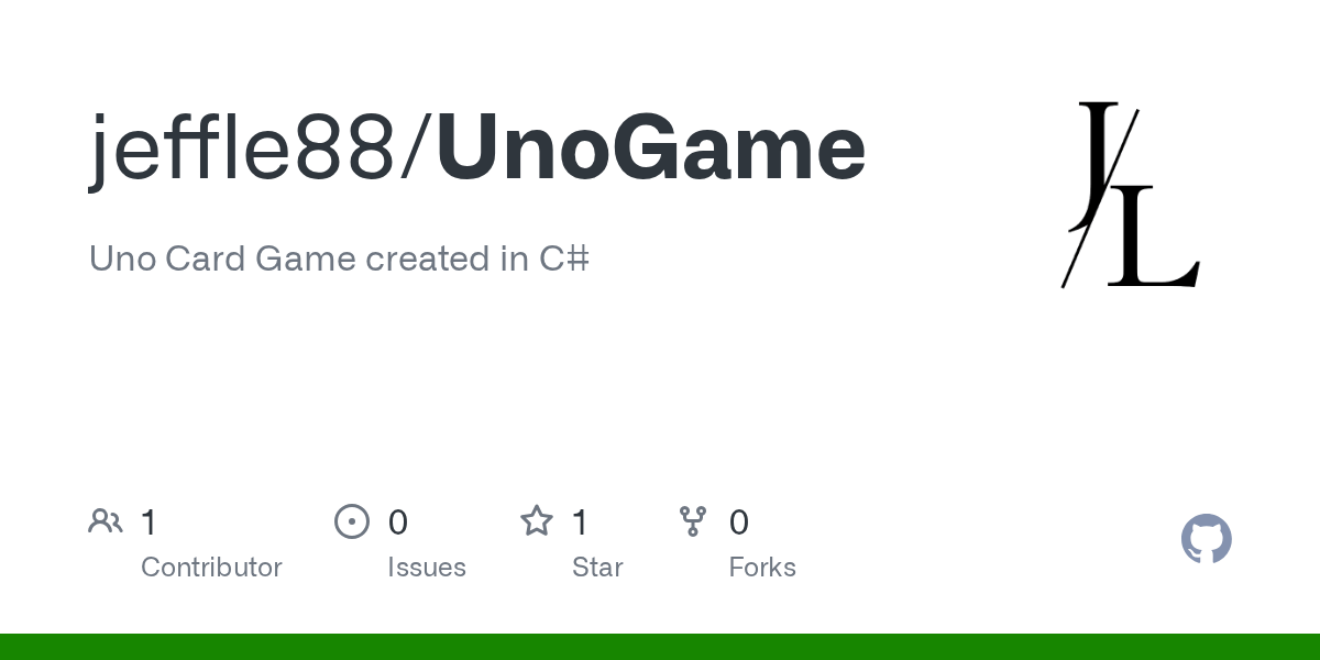 GitHub - jeffle88/UnoGame: Uno Card Game created in C#