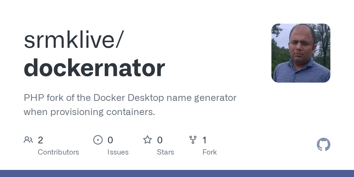 GitHub srmklive/dockernator PHP fork of the Docker Desktop name