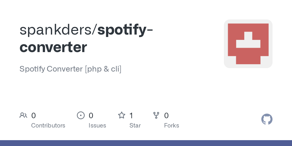 GitHub spankders/spotifyconverter Spotify Converter [php & cli]