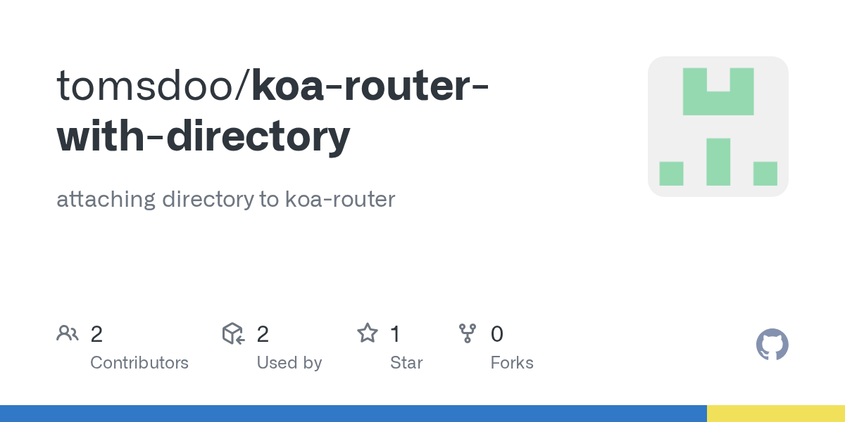 GitHub - tomsdoo/koa-router-with-directory: attaching directory to koa