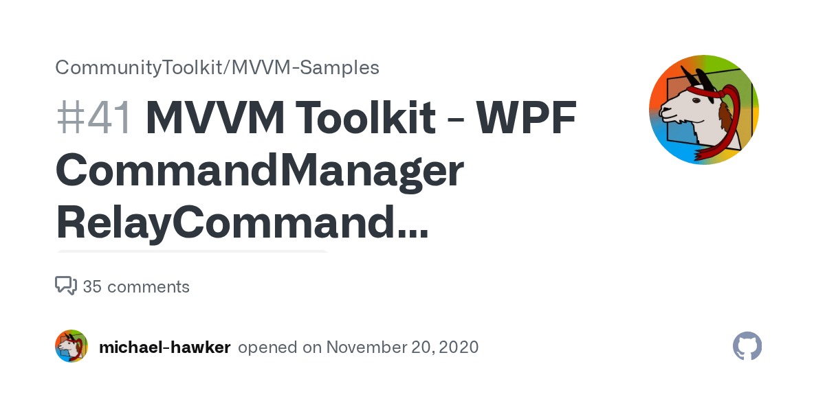 MVVM Toolkit WPF CommandManager `canExecute` Issue