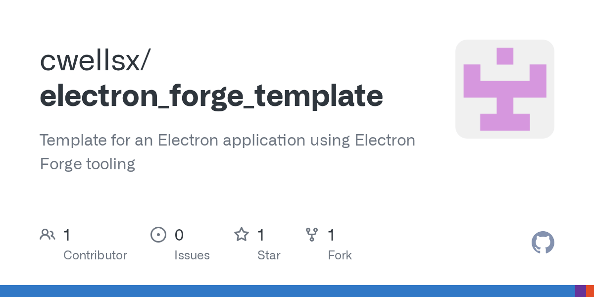 GitHub Template for an Electron