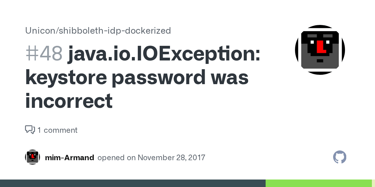 java.io.IOException keystore password was incorrect · Issue 48