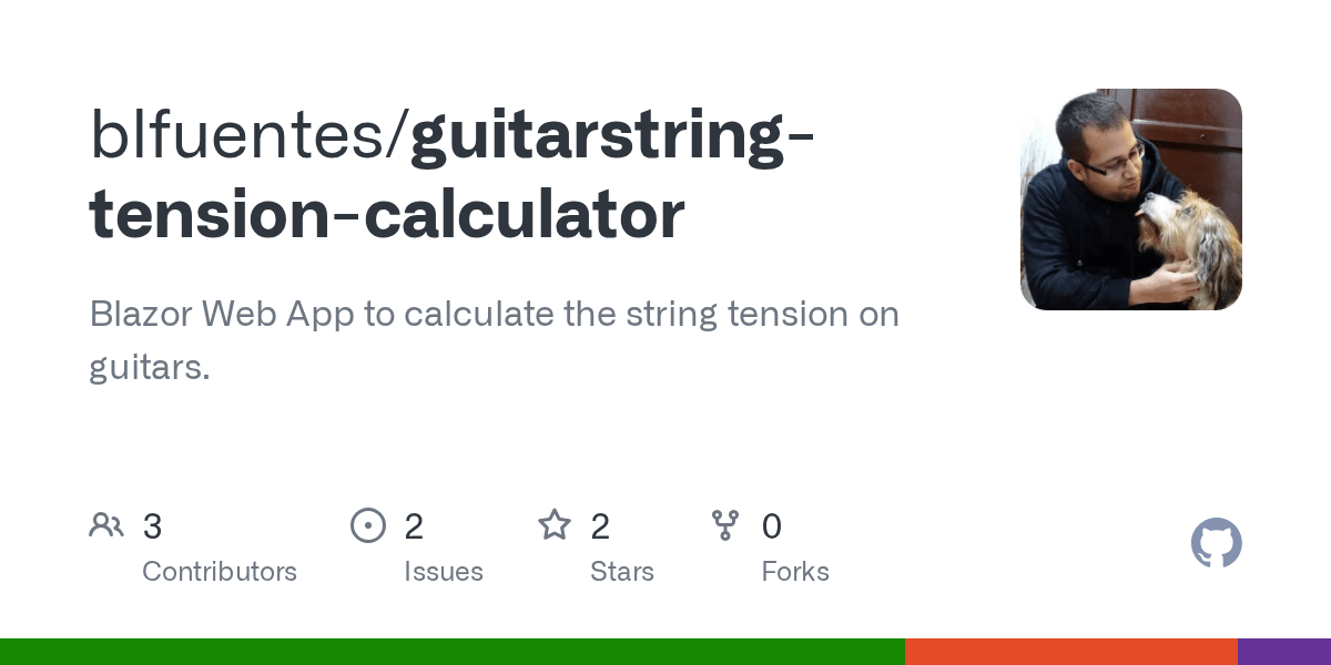 GitHub blfuentes/guitarstringtensioncalculator  App to