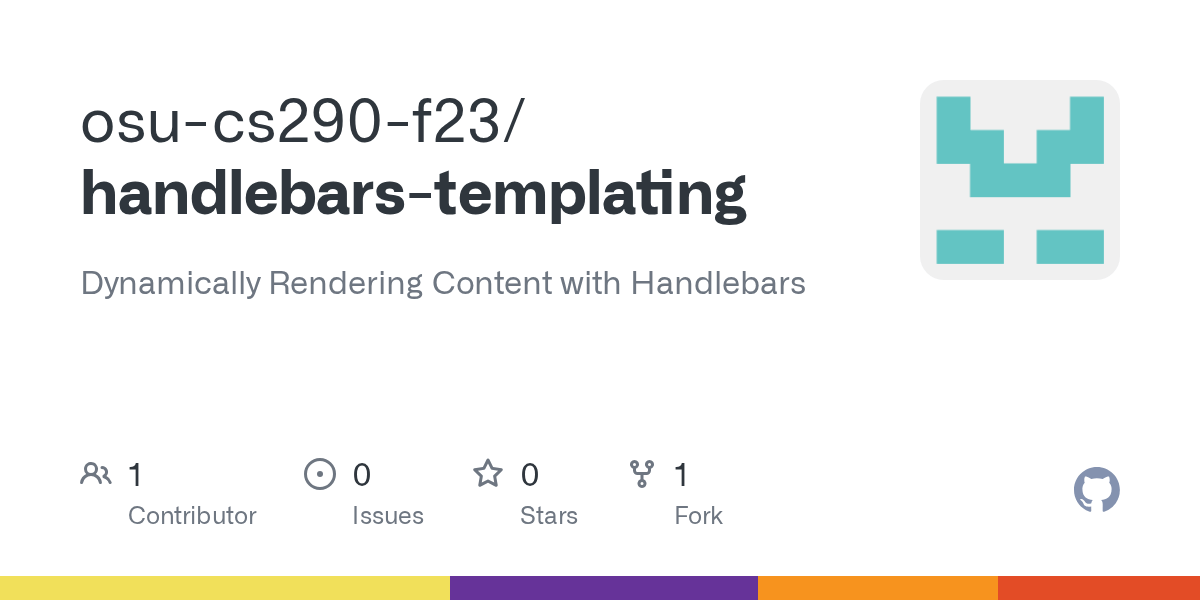 GitHub osucs290f23/handlebarstemplating Dynamically Rendering
