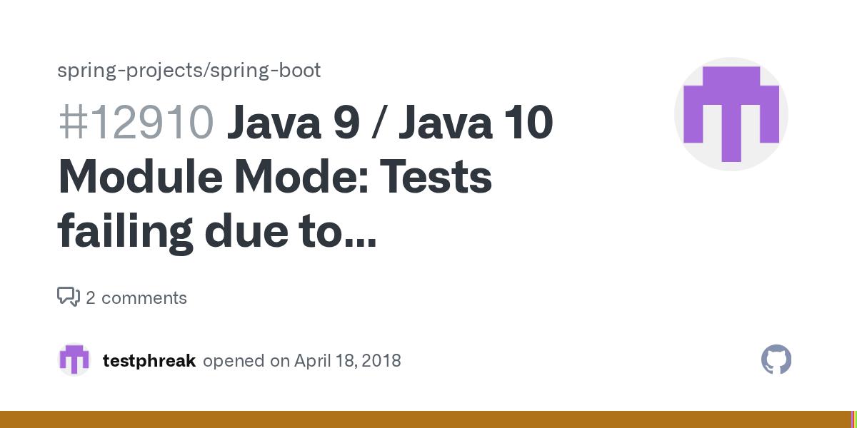 Java 9 / Java 10 Module Mode Tests failing due to initializationError