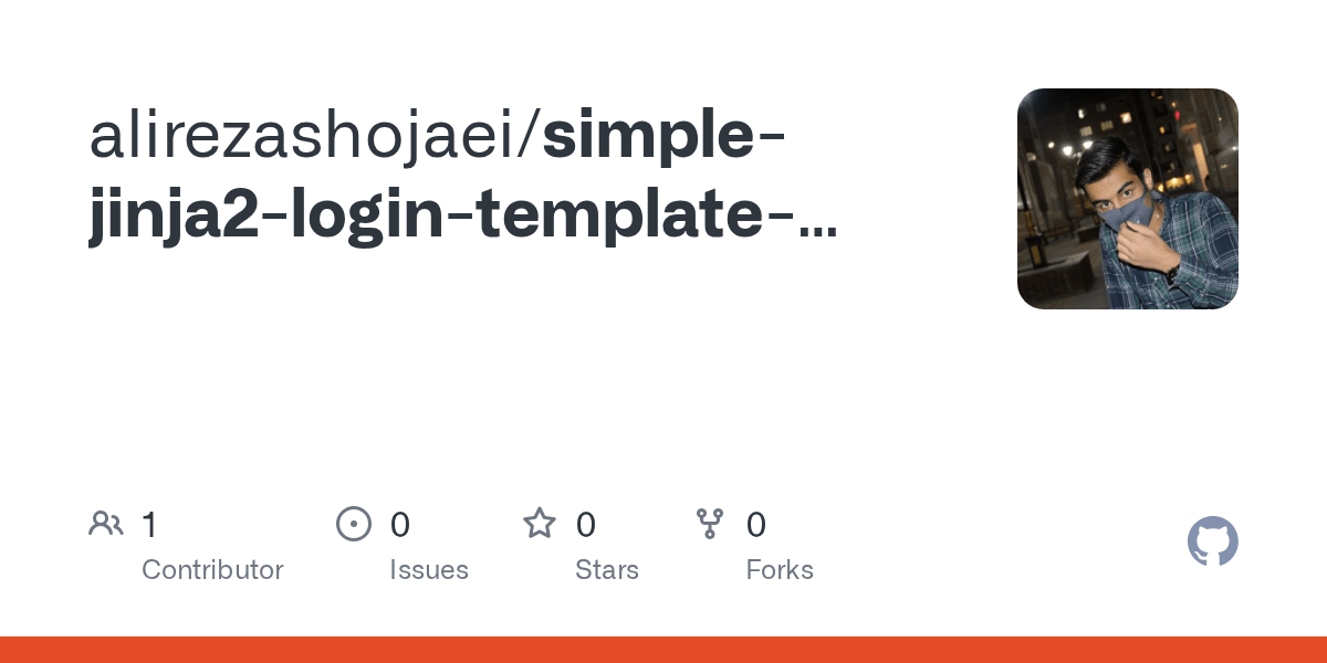 GitHub alirezashojaei/simplejinja2logintemplateexample