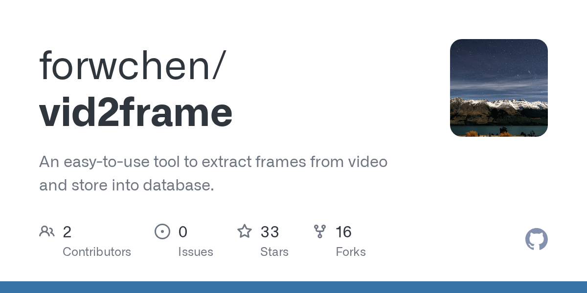 GitHub forwchen/vid2frame An easytouse tool to extract frames from