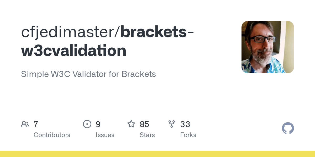 GitHub cfjedimaster/bracketsw3cvalidation Simple W3C Validator for