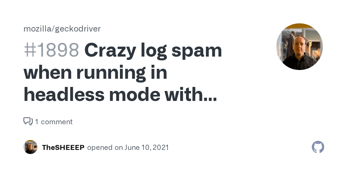Crazy log spam when running in headless mode with Selenium