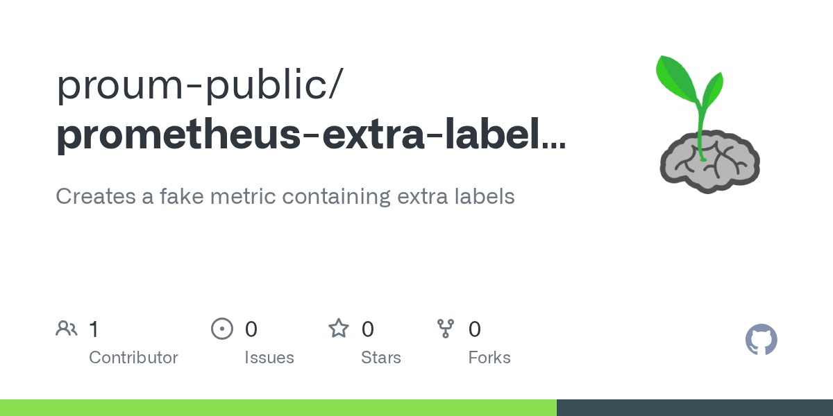 GitHub proumpublic/prometheusextralabelsmetric Creates a fake