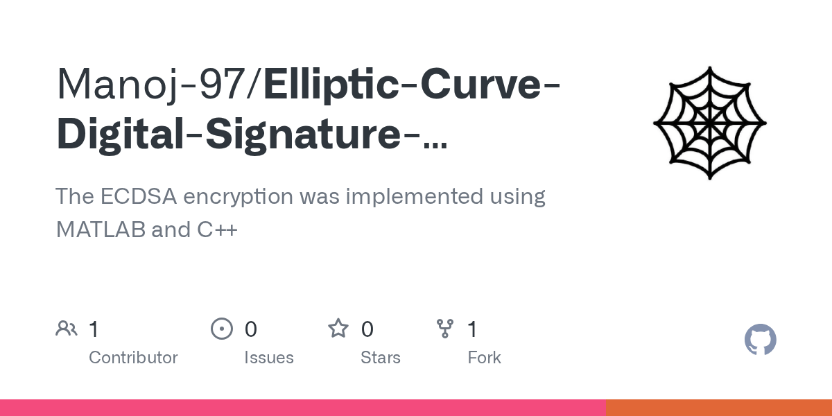 GitHub Manoj97/EllipticCurveDigitalSignatureAlgorithm The ECDSA