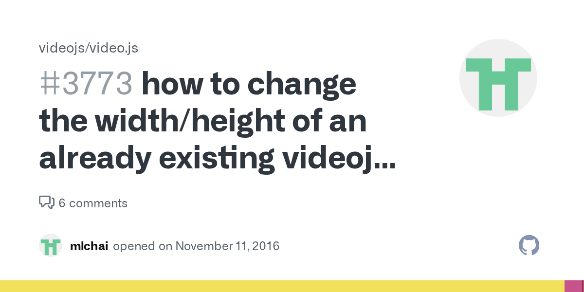 how to change the width/height of an already existing videojs player