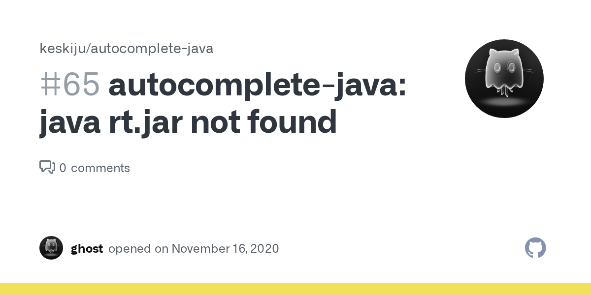 java rt.jar not found · Issue 65 · keskiju