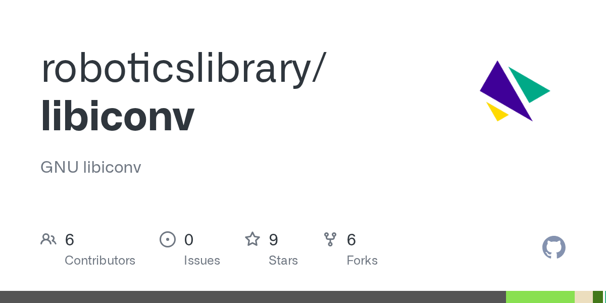 GitHub roboticslibrary/libiconv GNU libiconv