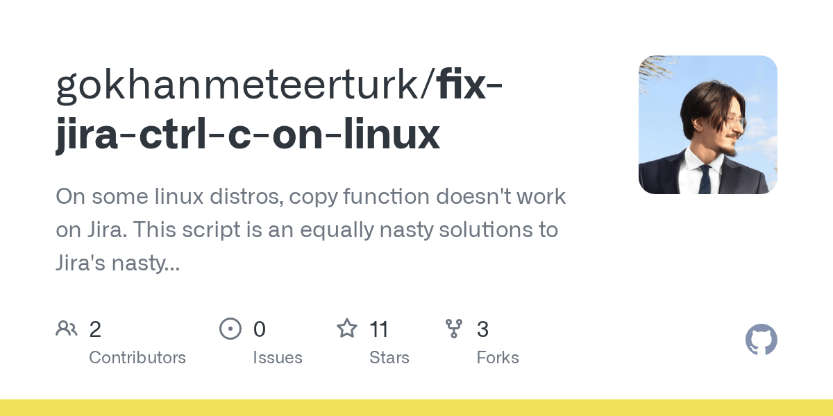 GitHub gokhanmeteerturk/fixjiractrlconlinux On some linux