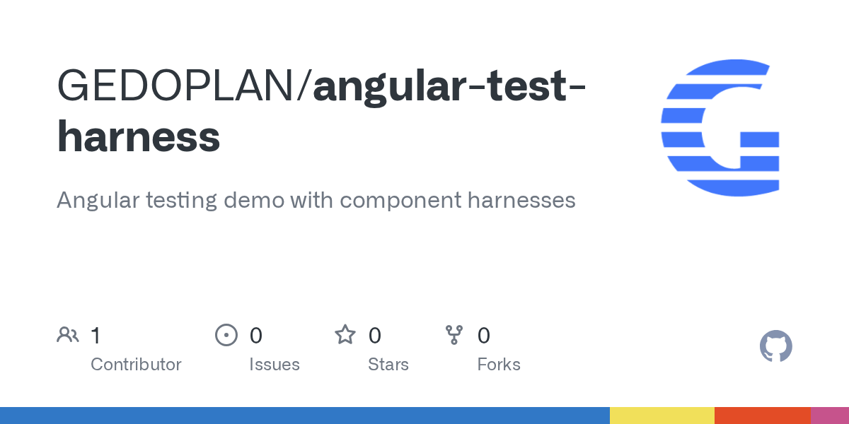 GitHub GEDOPLAN/angulartestharness Angular testing demo with