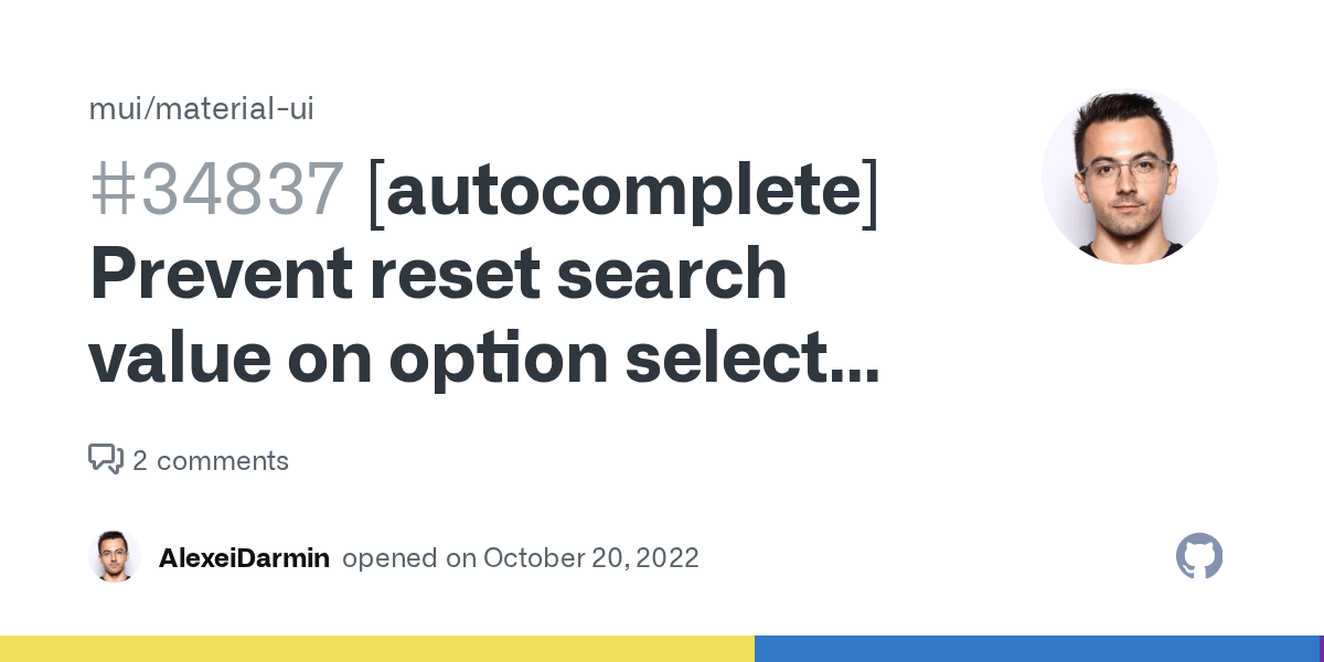 prevent reset search value on option select via